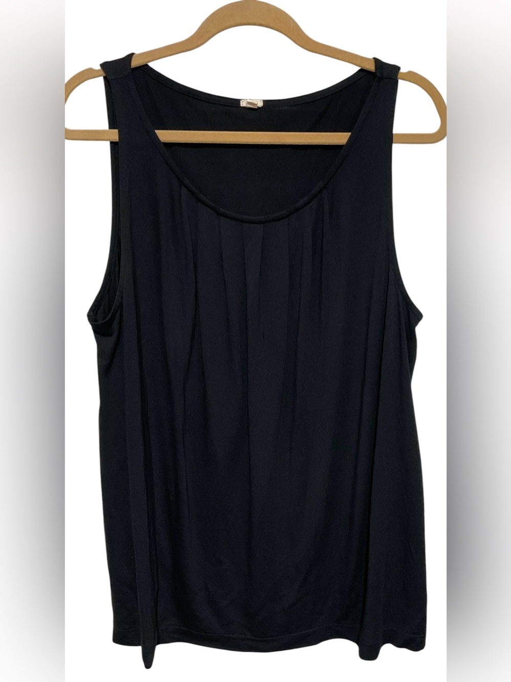J.Crew Black Silk Blend Sleeveless Pleated Tank Top Size Large